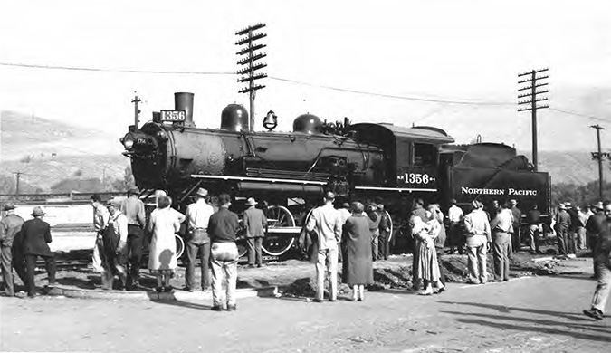 NP donated steam locomotive No. 1356 to the city in 1955. NP donated steam locomotive No. 1356 to the city in 1955.