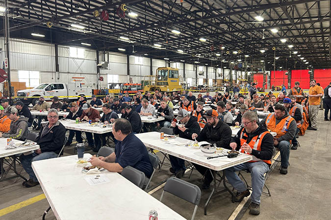 Members of the Montana Division Mechanical team and the Havre, Montana Locomotive Shop celebrate their Safety Bell wins at Havre.